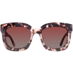 DIFF Eyewear Carson Polarized Sunglasses In Himalayan Tortoise/Rose Gradient