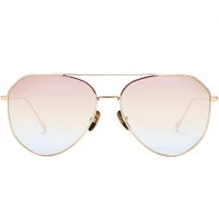 DIFF Eyewear The Great Fantastic Dash Sunglasses In Gold/Rainbow Flash