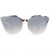 DIFF Eyewear New Gemma Sunglasses In Cream Tortoise/Sandstone Grey Gradient Flash
