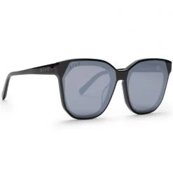 DIFF Eyewear New Gia Sunglasses In Black/Grey Mirror