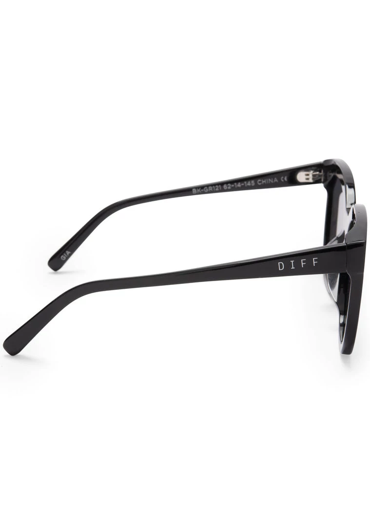 DIFF Eyewear New Gia Sunglasses In Black/Grey Mirror 5 DIFF Eyewear New Gia Sunglasses In Black/Grey Mirror