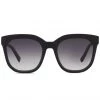 DIFF Eyewear Gia Sunglasses In Matte Black/Grey Gradient
