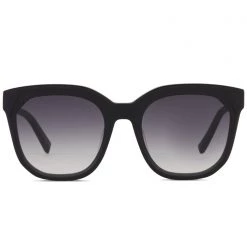 DIFF Eyewear Gia Sunglasses In Matte Black/Grey Gradient