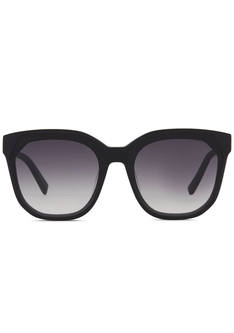 DIFF Eyewear Gia Sunglasses In Matte Black/Grey Gradient 3 DIFF Eyewear Gia Sunglasses In Matte Black/Grey Gradient