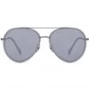DIFF Eyewear Lenox Sunglasses In Brushed Silver/Grey Mirror Tea Room Cinema