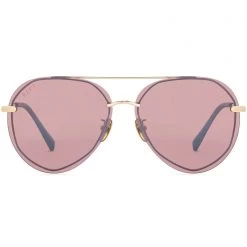 DIFF Eyewear Lenox Sunglasses In Gold/Chestnut Flash The Great Fantastic