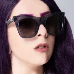 DIFF Eyewear The Great Fantastic Kaia Polarized Sunglasses In Night Sky/Blue Gradient