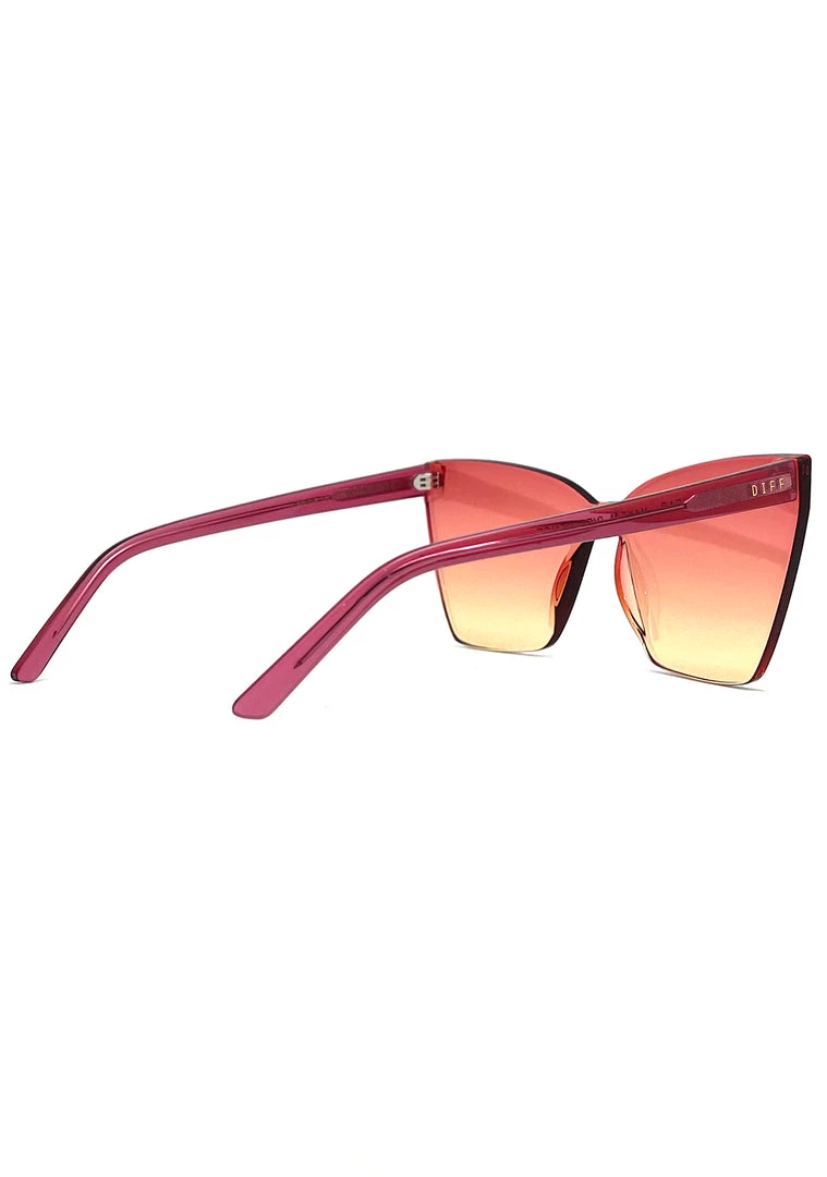 DIFF Eyewear Goldie Sunglasses In Macarena Pink Crystal Sunset Gradient Flash 6 DIFF Eyewear Goldie Sunglasses In Macarena Pink Crystal Sunset Gradient Flash