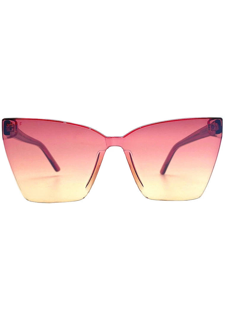 DIFF Eyewear Goldie Sunglasses In Macarena Pink Crystal Sunset Gradient Flash 3 DIFF Eyewear Goldie Sunglasses In Macarena Pink Crystal Sunset Gradient Flash