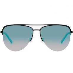 DIFF Eyewear Tate Sunglasses In Black/Aegean Mirror The Great Fantastic
