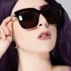 DIFF Eyewear X H.E.R. Bella Sunglasses In Black/Gray The Great Fantastic 1 DIFF Eyewear X H.E.R. Bella Sunglasses In Black/Gray The Great Fantastic