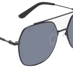DIFF Eyewear The Great Fantastic X H.E.R. Paradise Sunglasses In Black/Gray Mirror