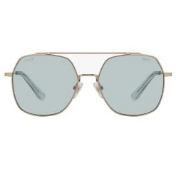 DIFF Eyewear X H.E.R. Paradise Sunglasses In Gold/Mint Green The Great Fantastic