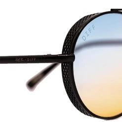DIFF Eyewear The Great Fantastic X H.E.R. Driver Sunglasses In Black/Blue To Orange Flash