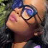DIFF Eyewear The Great Fantastic X H.E.R. Bella Blue Light Glasses In Black/Gold
