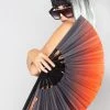 Daftboy Accessories Beyond Basic Ombre Burnt Orange To Black Rave Fan
