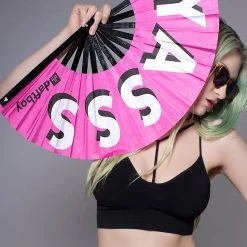 Daftboy Yasss Rave Fan In Pink And White
