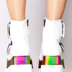 Demonia Raving Rainbow Platform Boots