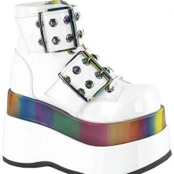 Demonia Raving Rainbow Platform Boots