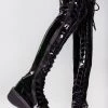 Demonia Dead Cell Thigh High Platform Boots Shoes