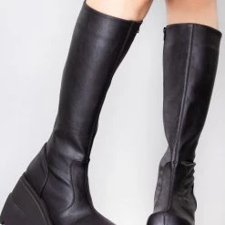 Demonia Total Blackout Platform Boots