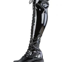 Demonia No Surrender Thigh-High Platform Boots Shoes