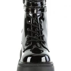Demonia Paint It Black Platform Boots Wild Heart