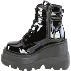 Demonia Paint It Black Platform Boots Wild Heart