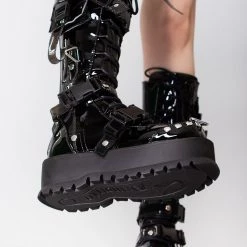 Demonia Breakdown Combat Platform Boots Shoes