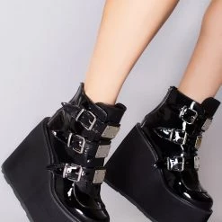 Demonia Dark Resistance Platform Boots