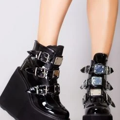 Demonia Dark Resistance Platform Boots