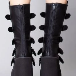 Demonia Black Heart Platform Boots Shoes