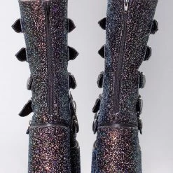 Demonia The Great Fantastic Supernovae Glittered Platform Boots