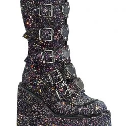 Demonia The Great Fantastic Supernovae Glittered Platform Boots