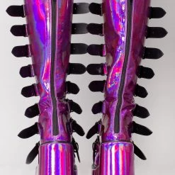 Demonia Technolyze Holographic Platform Boots