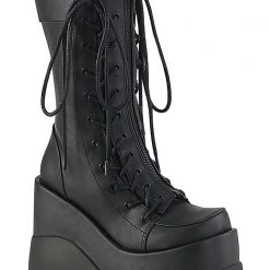 Demonia Shoes Dead Space Holographic Platform Boots