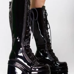 Demonia Dark Wave Platform Boots