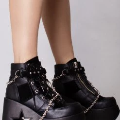 Demonia Dark Voodoo Platform Boots