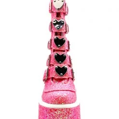 Demonia Cosmic Love Glittered Platform Boots