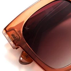 Dime Optics Anonymous Sunglasses In Taupe Crystal/Brown Gradient