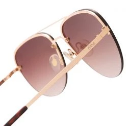 Dime Optics Cienega Sunglasses In Gold/Brown