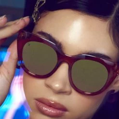 Dime Optics Rumors Sunglasses In Taupe Crystal/Beige Mirror