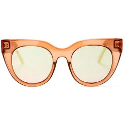 Dime Optics Rumors Sunglasses In Taupe Crystal/Beige Mirror