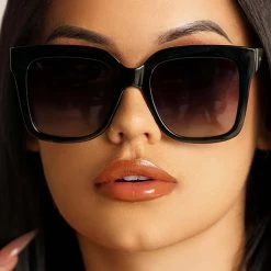 Dime Optics X Les Do Makeup EPTX Sunglasses In Black/Grey Gradient New