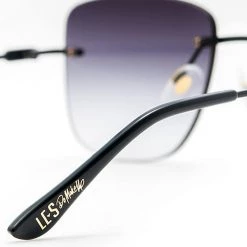 Dime Optics X Les Do Makeup GGG Sunglasses In Black/Grey Gradient New