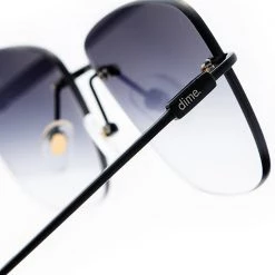 Dime Optics X Les Do Makeup GGG Sunglasses In Black/Grey Gradient New