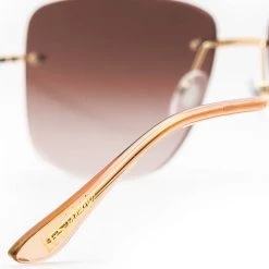 Dime Optics X Les Do Makeup GGG Sunglasses In Gold/Brown Gradient New