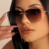 Dime Optics X Les Do Makeup GGG Sunglasses In Gold/Brown Gradient New