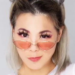 Dime Optics World Tour X Lala Kent Lilly Sunglasses In Rose Gold/Cotton Candy Pink