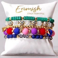 Erimish Accessories Mardi Gras Bracelet Stack
